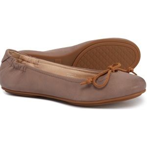 Sperry Taupe Thalia Rose Leather Ballet Flats 6.5